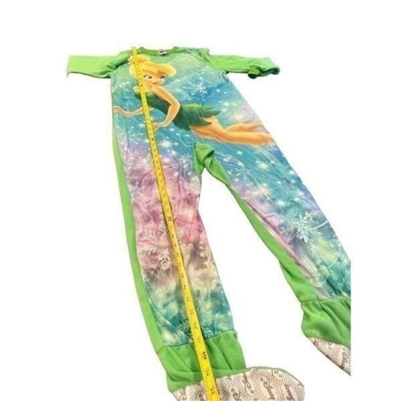 Disney Fairies Tinkerbell Footed Blanket Sleeper Pajamas Pjs Green Large - Picture 2 of 10